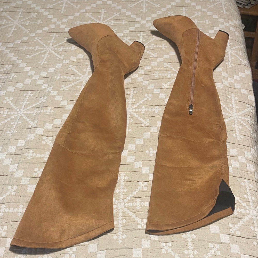Elegant Tan Over-the-Knee Boots